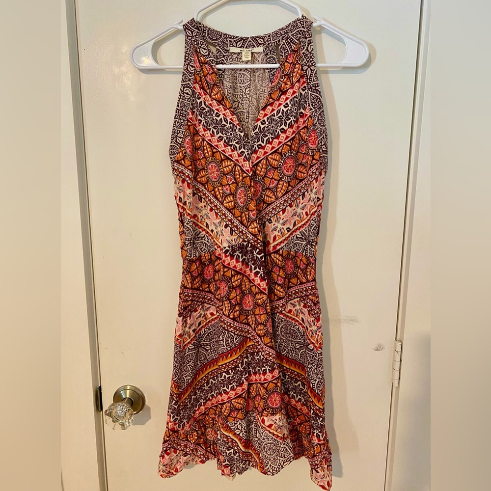 Sleeveless Patterned Dress - Multicolor